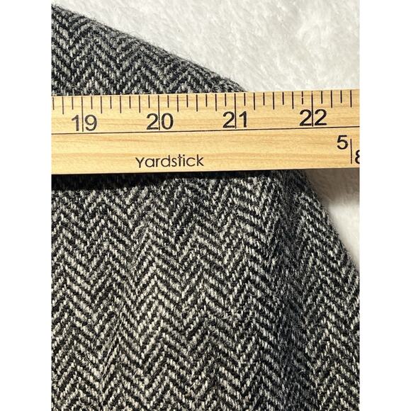 Harris Tweed x Jos A Bank 44R Black White Herringbone Sport Coat Blazer 3/2 Roll - Picture 11 of 14